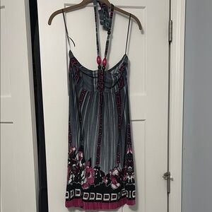 VENUS Halter Dress with Floral Design